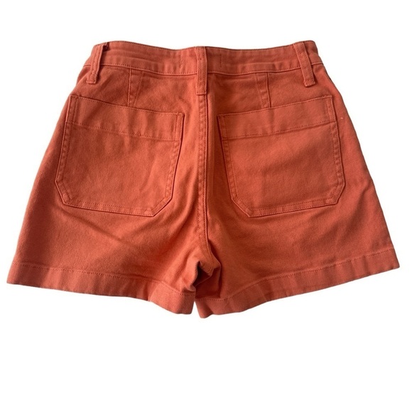 Madewell Camp Cotton Shorts in Tangerine - Picture 6 of 9